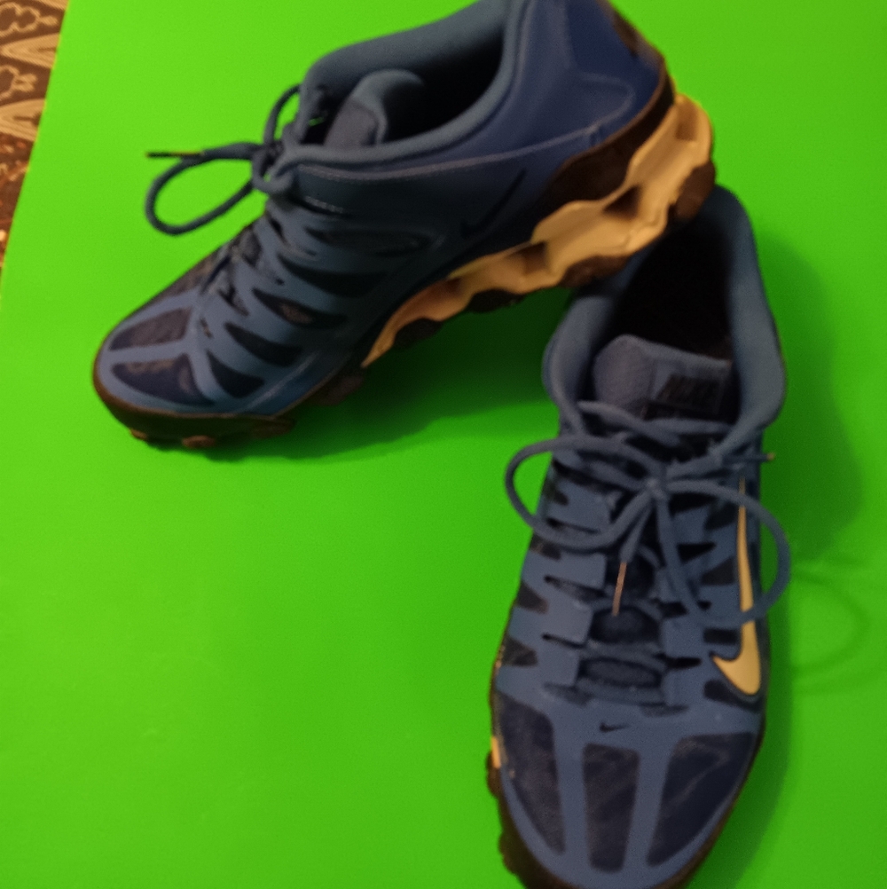2019 Nike Reax Training Shoes (621716-400) Preowned Black/Blue Men's Sz 11.5